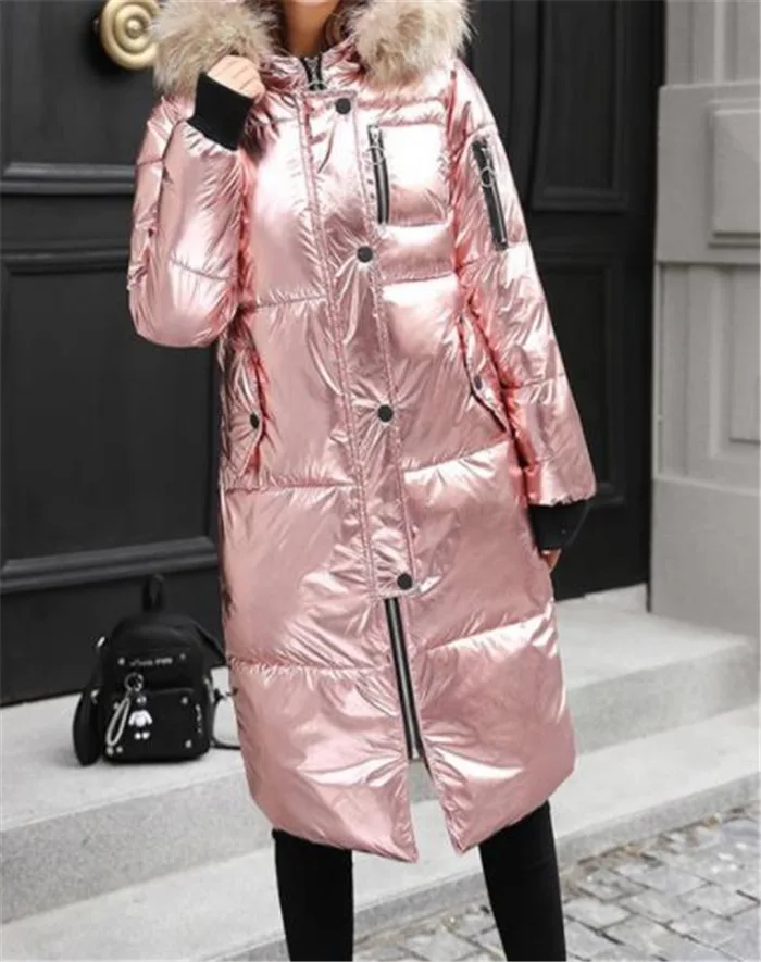 

2019 Spring New Style Bright Surface Cotton-padded Clothes AliExpress EBay