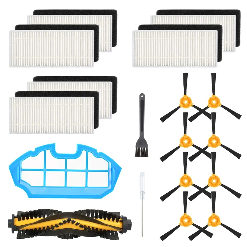 

Replacement Accessories Kit Compatible Ecovacs Deebot N79S Deebot N79 Robotic Vacuum,1 Main Brush+6 Filters+8 Side Brushes+1 P