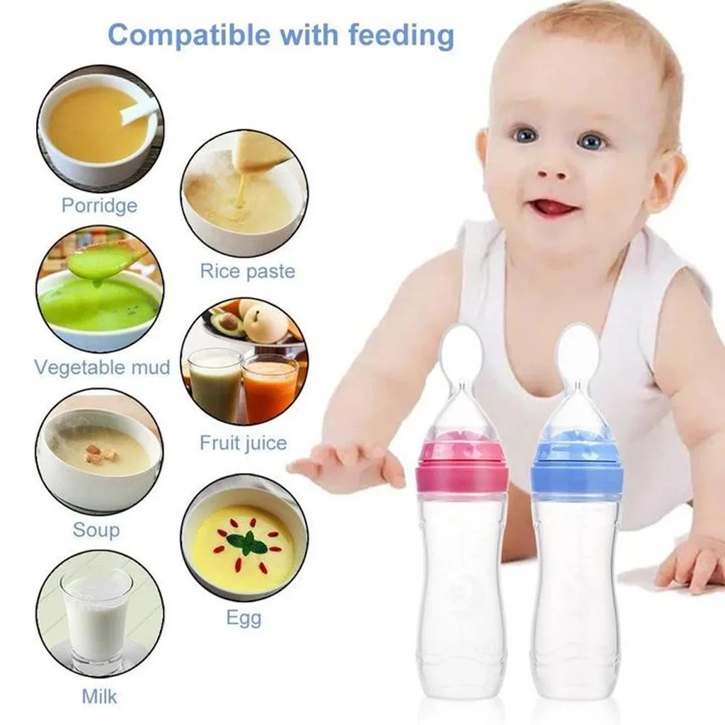 Детская Бутылочка толпа обучение силиконовая бутылка spoonfair дополнение Bottl# C