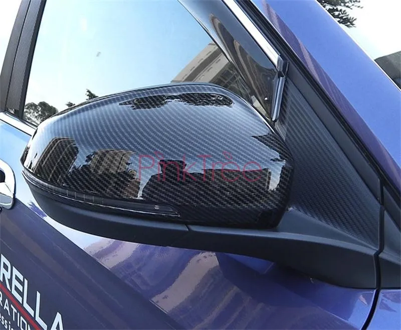 

Accessories For Volkswagen T-Cross 2018 2019 2020 Carbon Fiber Color Side Wing Review Mirror Cover Sticker Car Styling
