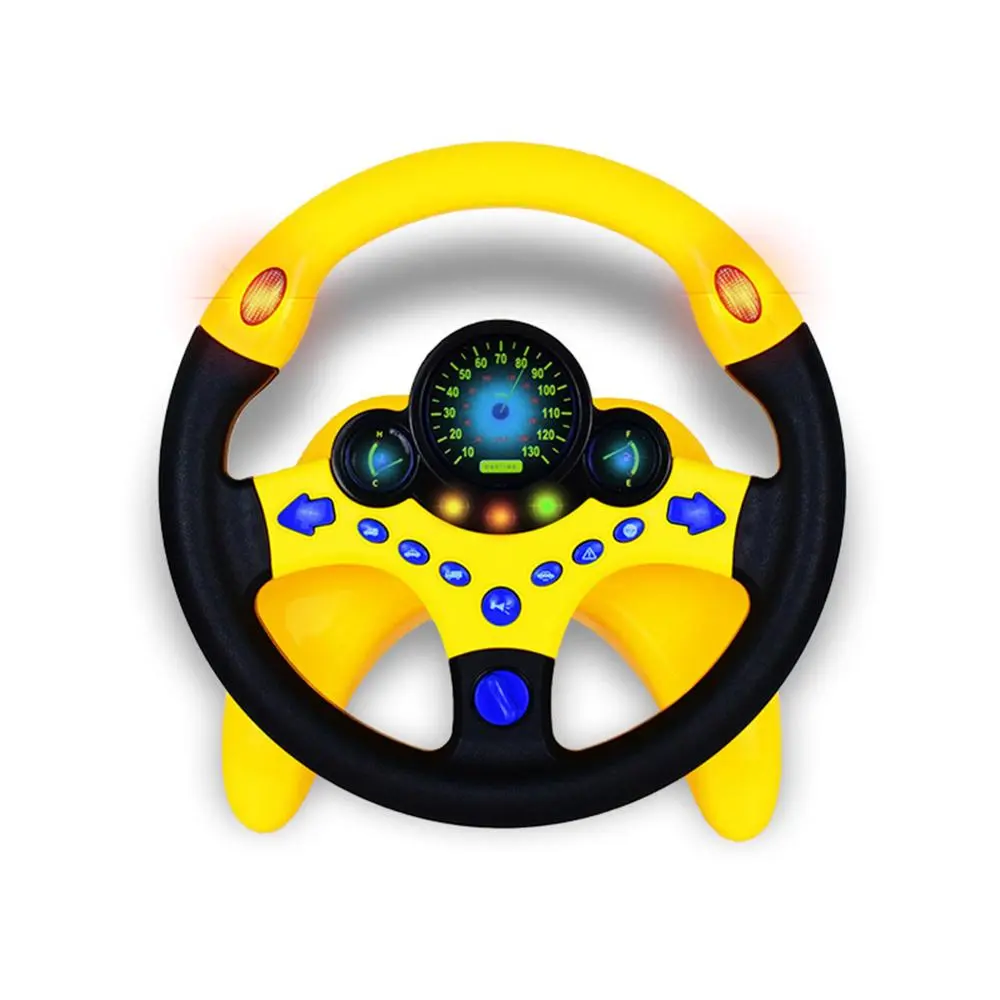 Electric Simulation Light Music Driving Steering Wheel Baby Educational Toys 