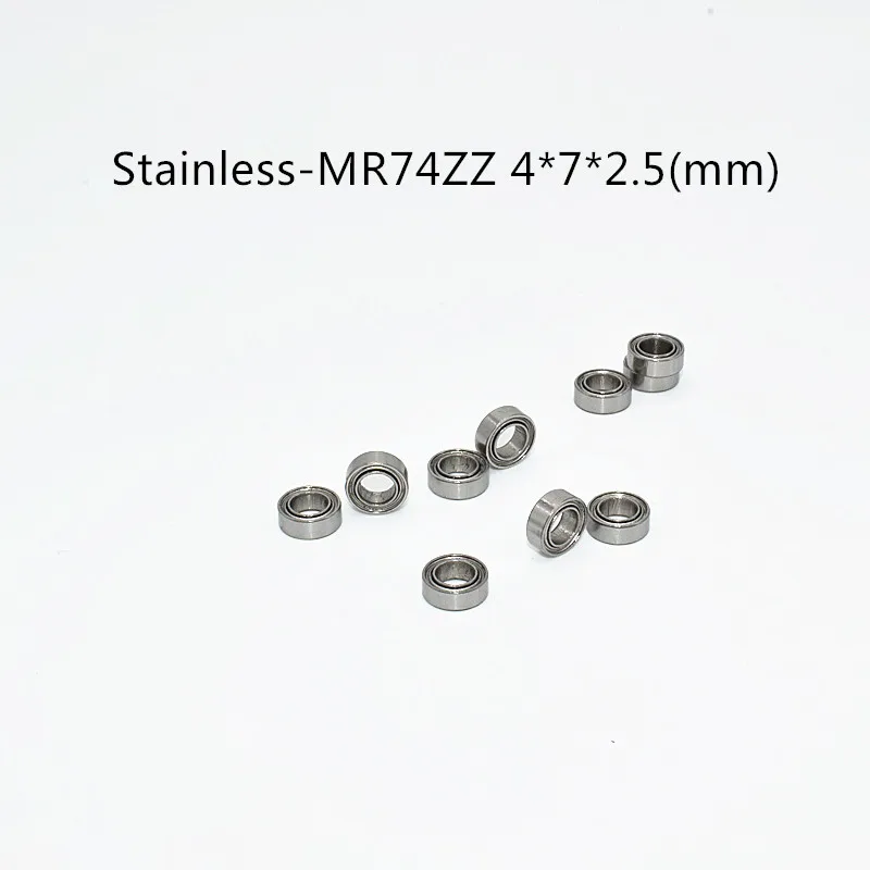SMR74ZZ 10PCS 4*7*2.5(mm) antirust metal sealed Stainless steel bearing