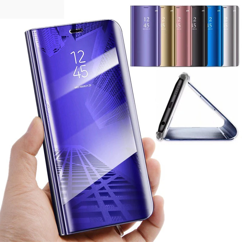 mirror flip case for huawei y9 prime 2019 cover cases hauwei y5 lite y6 y7 2018 stand y 5 6 7 9 5y 6y 7y 9y |