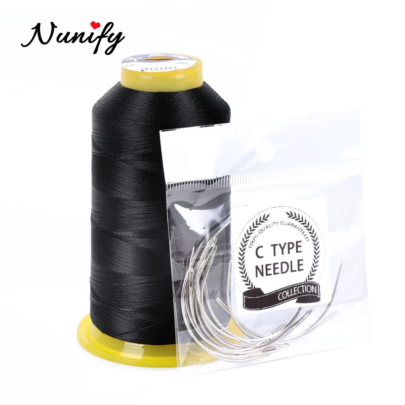 Nunify 12 шт C иглы парик шнур для шитья удержания парики удлинитель волос делая