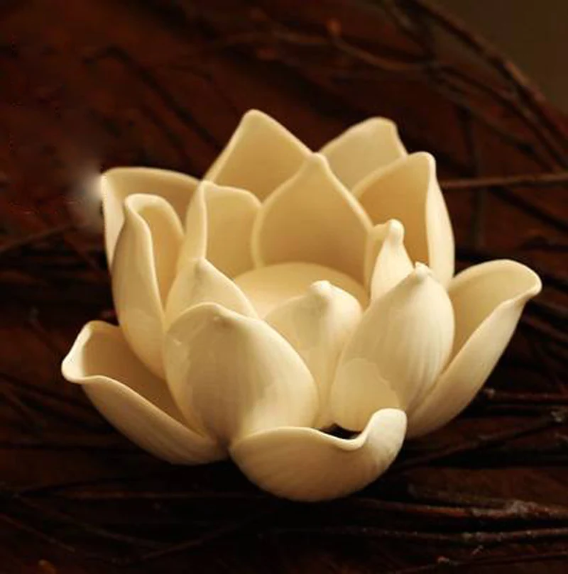 Portacandele in ceramica colorata a forma di fiore, portacandele a forma di cono, portacandele floreale, decorazioni pasquali per centrotavola, romantico portacandele in ceramica