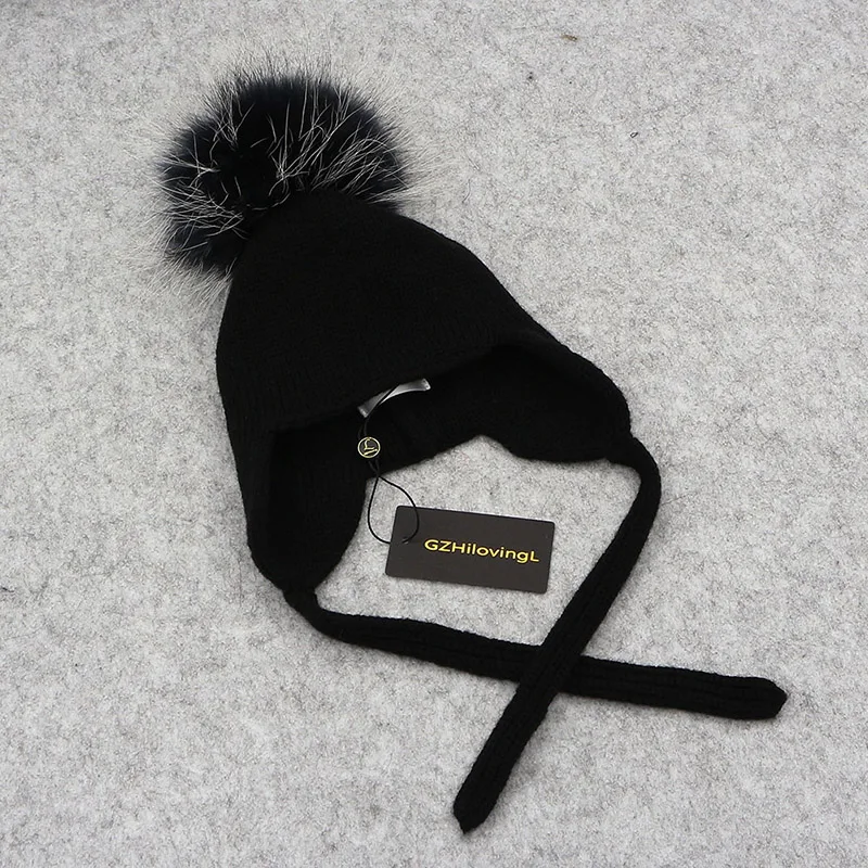 GZHILOVINGL/Новинка 2017 года зимние шерстяные вязаные шапки с ушками для маленьких