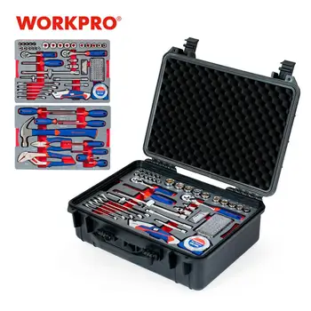 

WORKPRO 110PC Tool Set Hand Tools Home Tool Box Set Waterproof Case