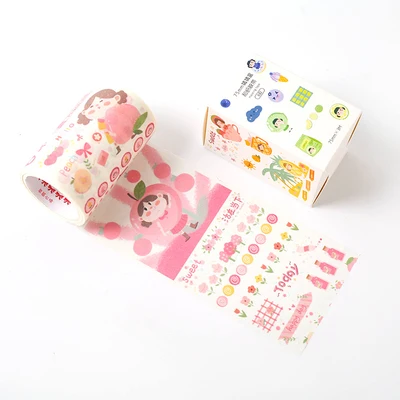 Kawaii фрукты лента для декорации Washi DIY дневник альбом Скрапбукинг изоляционная лента для детей подарок школьные канцелярские принадлежности 75 мм* 3 м - Цвет: 1