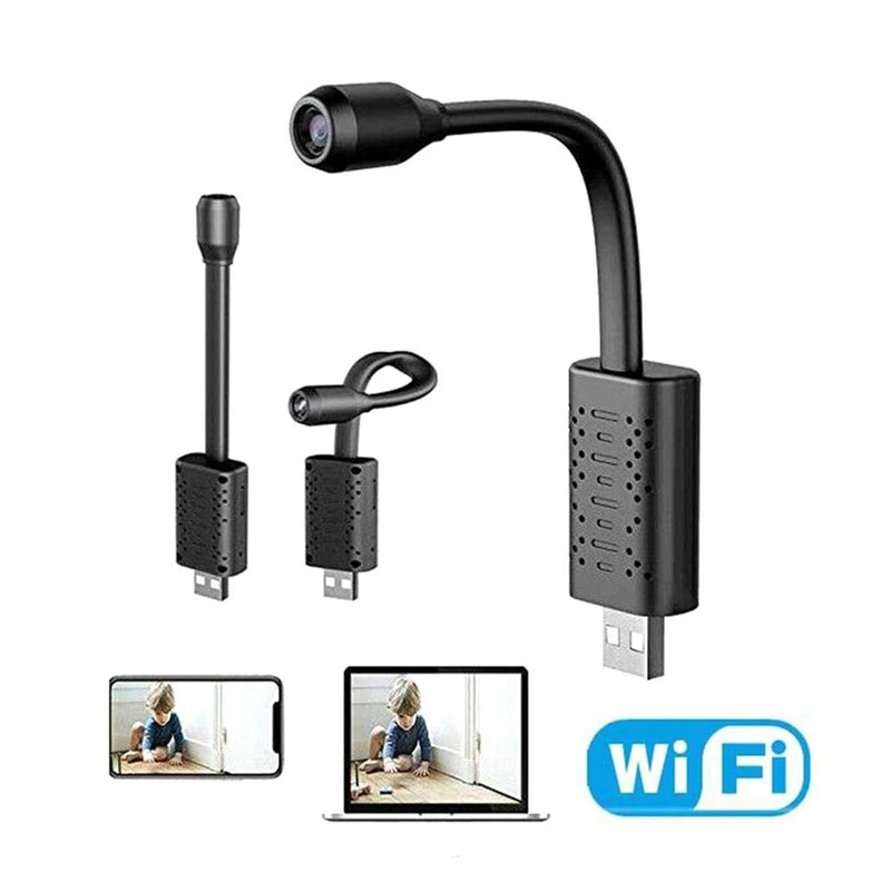 ABKT-U21 HD Smart Mini Wifi USB камера наблюдения в реальном времени ip-камера AI обнаружения человека циклическая запись широкоугольная камера