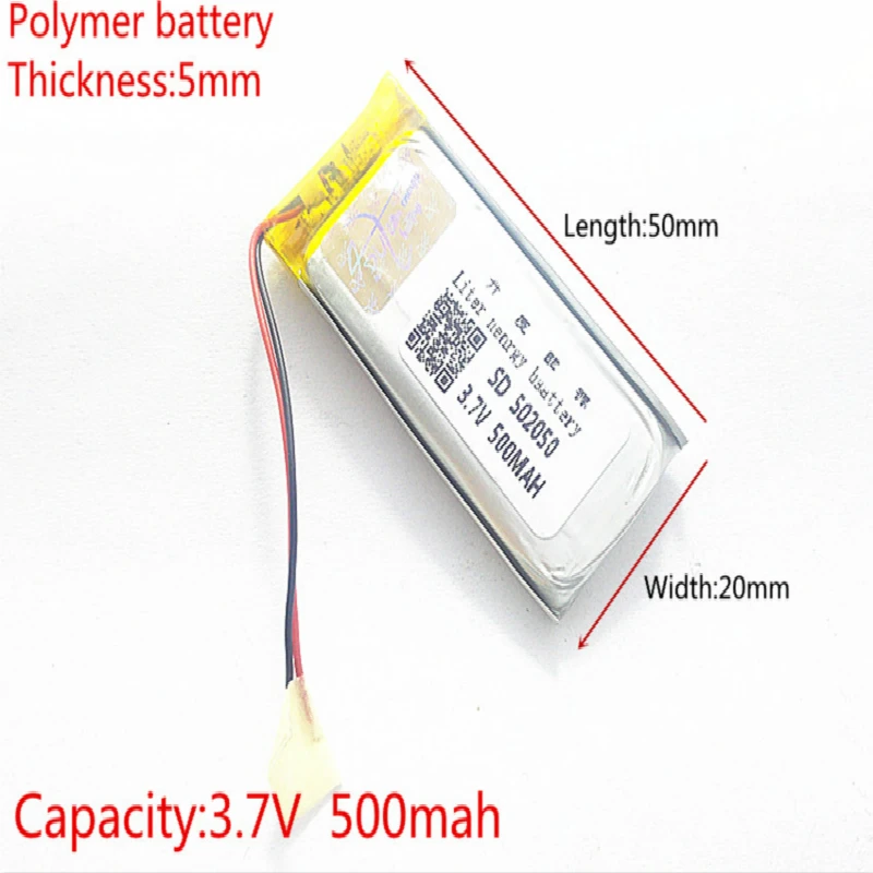 502050 3,7 V 500 mAH 502048 502248 PLIB; полимерная литий-ионная/литий-ионный аккумулятор для gps, mp3, mp4, mp5, dvd, модель игрушки
