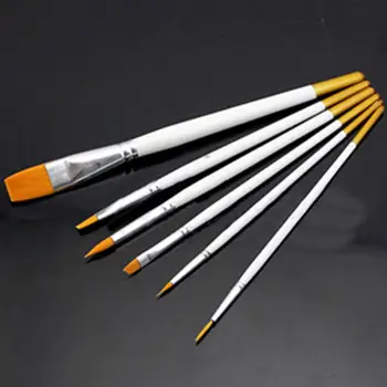 

6 Pcs Art Painting Brushes Set Acrylic Oil Watercolor Artist Paint Brush Tool