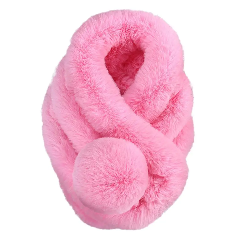 Pink Роскошное зимнее пальто с воротником из искусственного меха, женский шарф, теплая, пушимягкая шаль, капюшон, меховой декор для курток, разноцветные женские меховые шарфы - Цвет: Pink