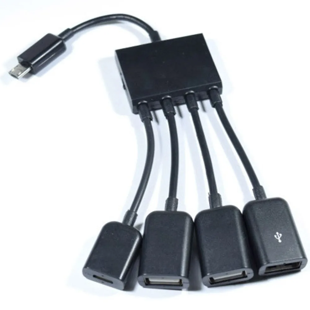 Black 4 Порты и разъёмы высокое Скорость USB кабель мульти расширение Hub адаптер для портативных ПК - Цвет: Black