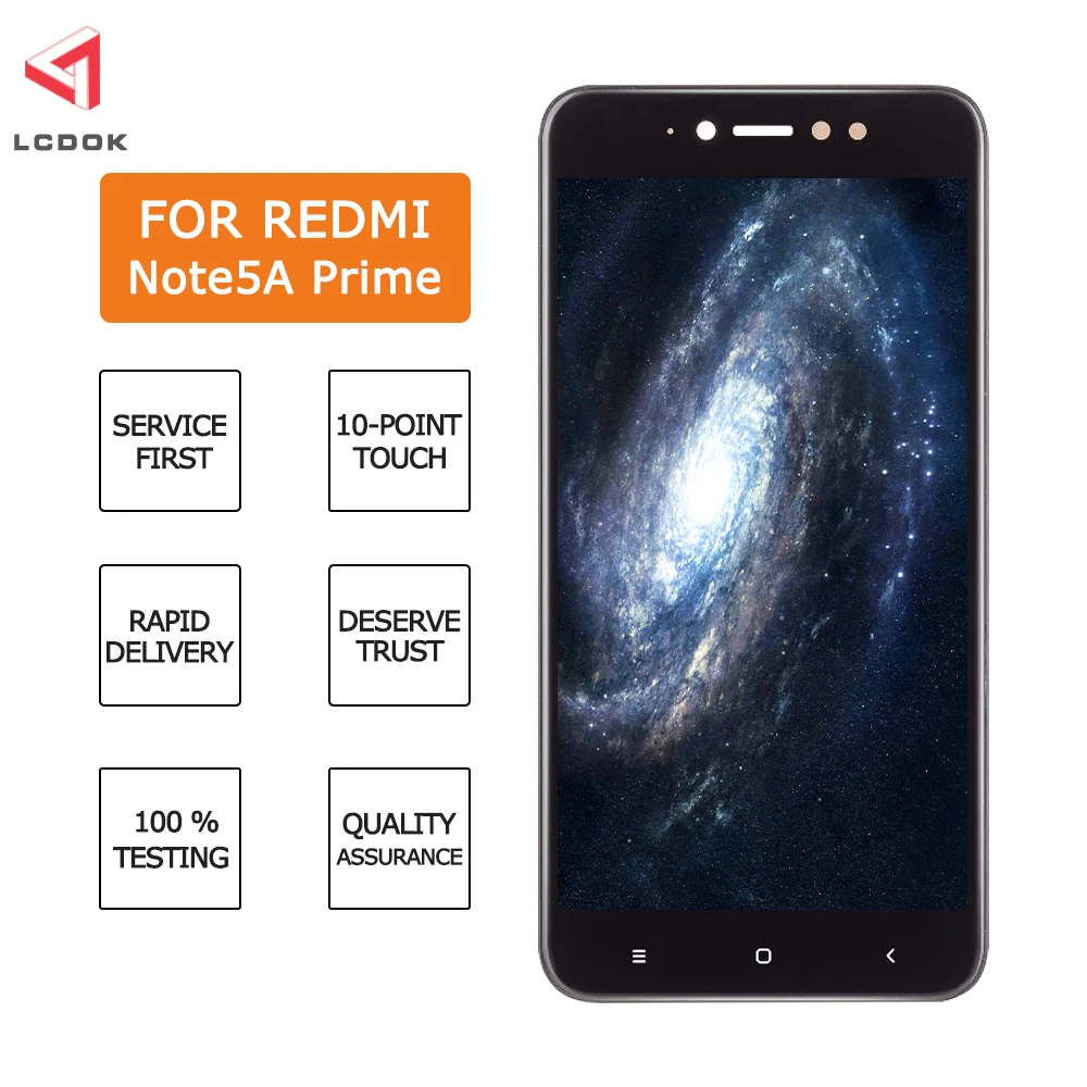 100% тест ЖК + рамка для Xiaomi Redmi Примечание 5A ЖК-дисплей сенсорный экран Note Prime Y1/Y1