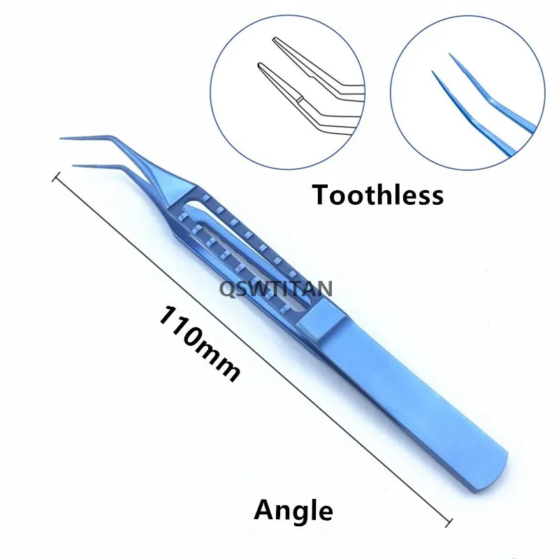 Amarra a Plataforma Oftálmicas com 6mm Pinças Dentada Ângulo Forcep Punho Liso Dental 1 Pces Que 13 Pinças oftálmicas com 6mm que amarra a