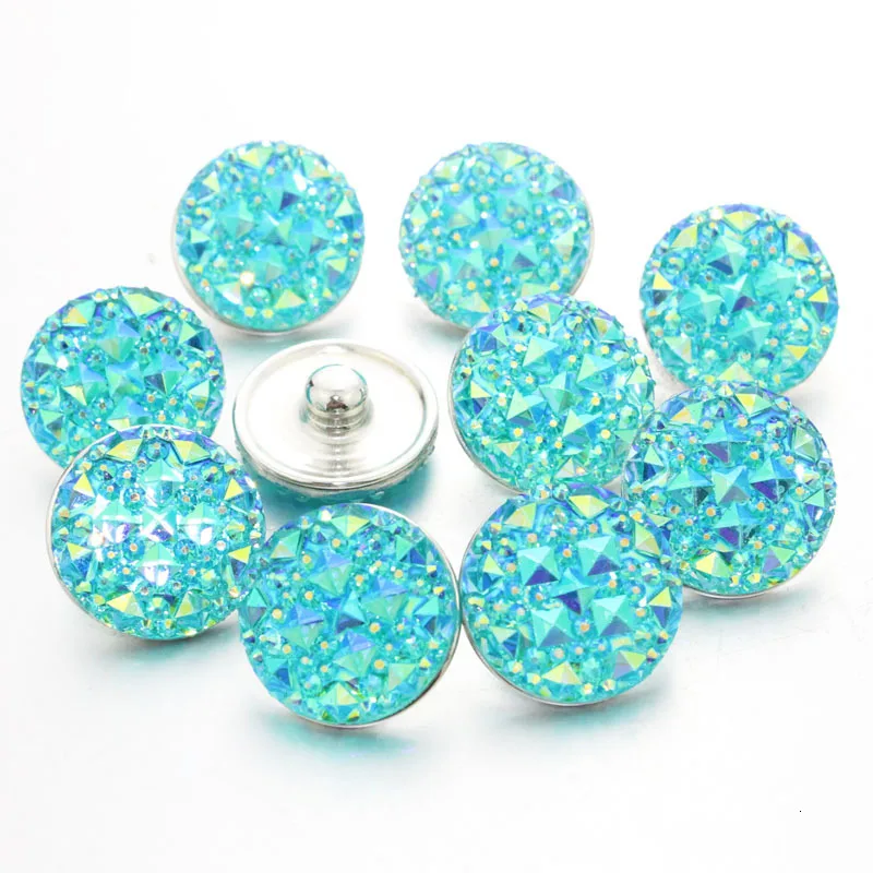Random 10pcs/lot mixing 18mm snap button jewelry colorful Resin snap button pression bijoux watches women charm bracelet 050614