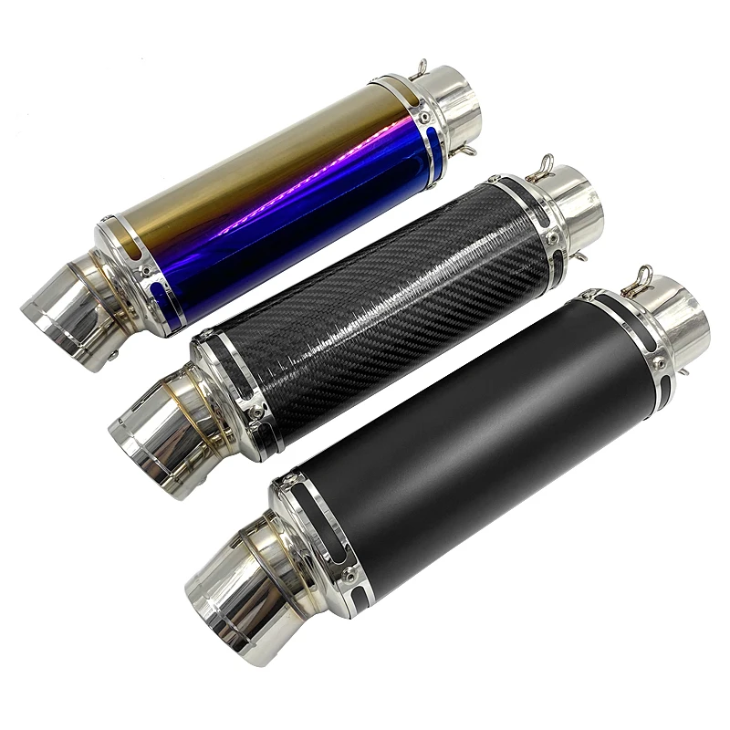 60mm Diameter Slip On Exhaust System Muffler Pipe including DB Killer Silencer Universal fits Motorcycles R6 ZX-6R S1000RR1