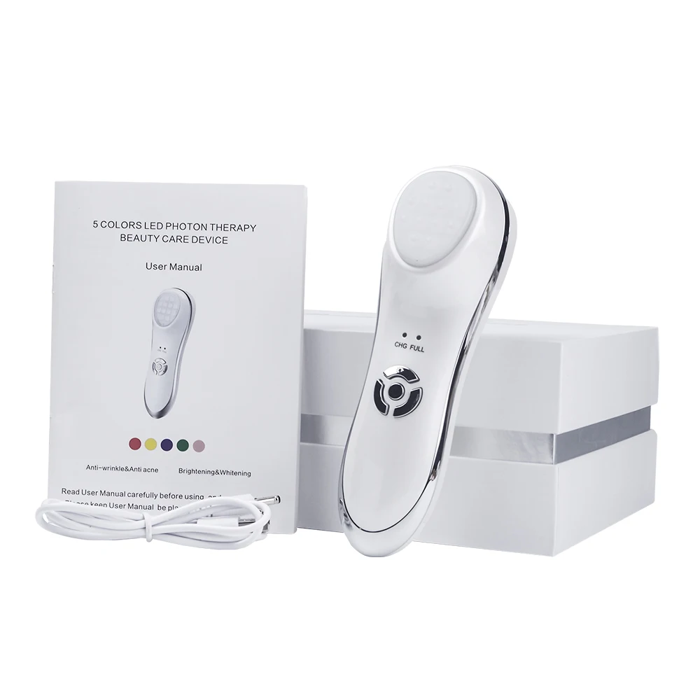  Multifunction LED Photon Therapy Beauty Device Tighten Lifting Whitening Anti-aging Acne Ultrasonic
