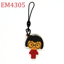 125 кГц ID перезаписываемая смарт-карта RFID Близость EM4305 EM4205 мультфильм брелок, цепочка для ключей Token Tag карта контроля доступа 1