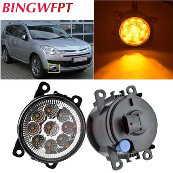 

2pcs/lot 90mm LED Fog Lamp Light For Citroen C-Crosser EP 2007-2013 Left Right Front Halogen Fog Lamps H11