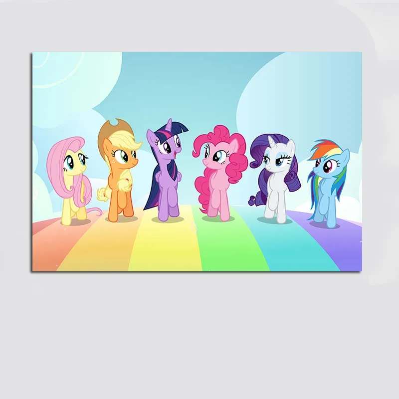 My Little Pony Радужный плакат с лошадьми стикер на стену домашняя спальня для украшения комнаты украшения аксессуары для детской комнаты - Цвет: 8