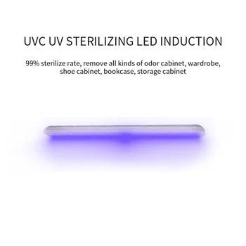 

UV Sterilization Lamp Germicidal Lamp USB UV Disinfection LED Induction Light Ultraviolet Light Wall Lamp Reflector Cast Light
