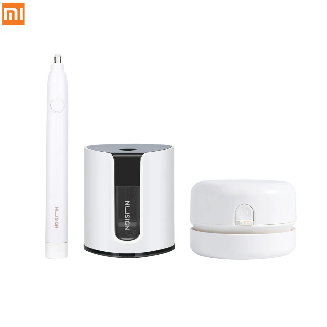 

Xiaomi NUSIGN Mini Electric Stationery Set Desktop Cleaner Electric Pencil Sharpener Electric Eraser For School Student