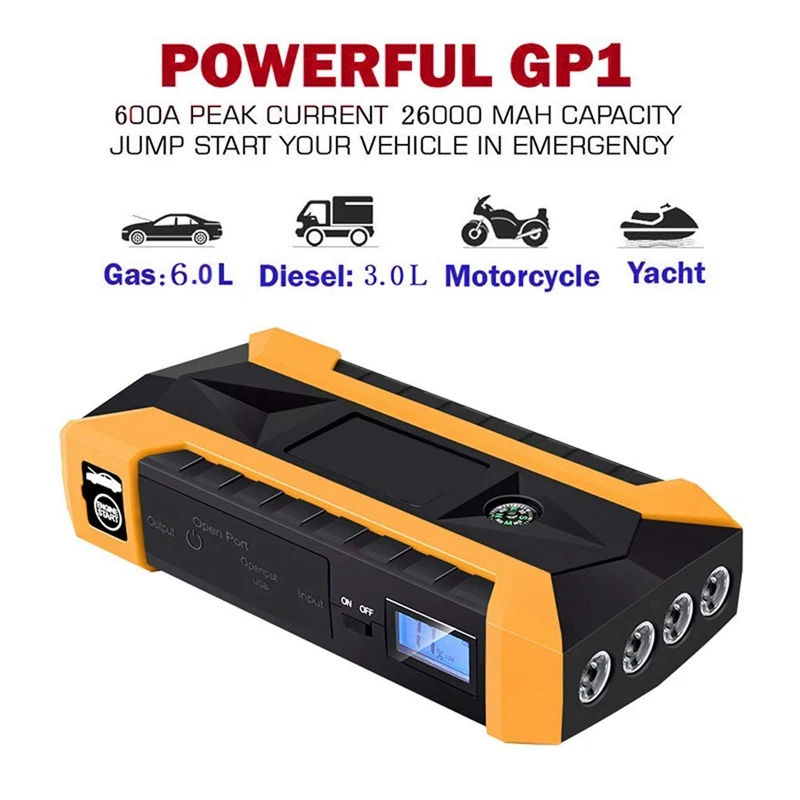 NewCar аварийный источник питания, колеса питания 12 вольт батарея, 20000MAh 12 V с 4 USB зарядное устройство банк питания США вилка