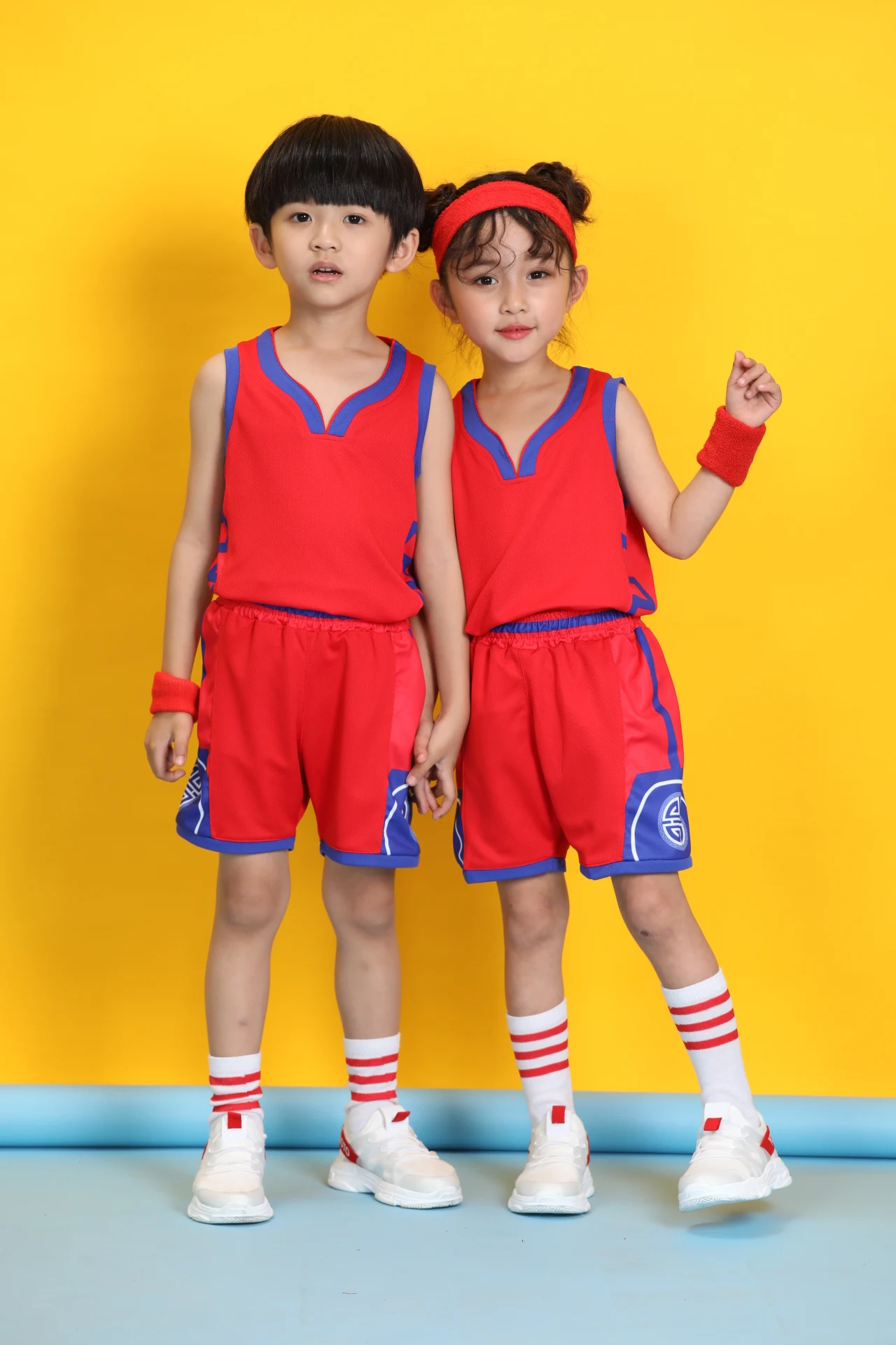 Детские баскетбольные майки, спортивные комплекты, дышащие ткани, дизайн воина в китайском стиле, Полиэстеровые эластичные против морщин, детские спортивные