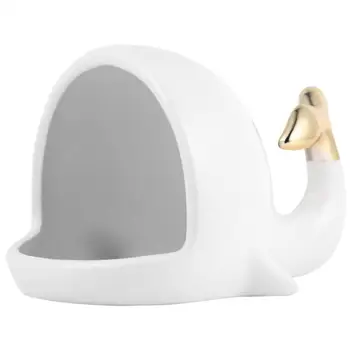 

1pc Modern Painting Gold Ceramic Small Whale Jewelry Bracket Creative Ring Necklace Earring Storage Tray Soap Tray