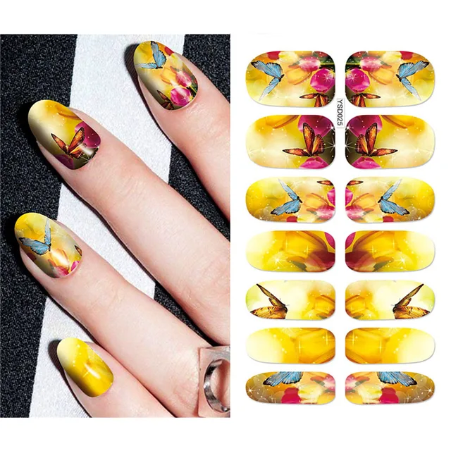 Nail Stickers For Nails Sliders 3D Color Water Transfer Nail Sticker Creativity Decoration Art Necklace Pattern Dreamcatcher YSD025