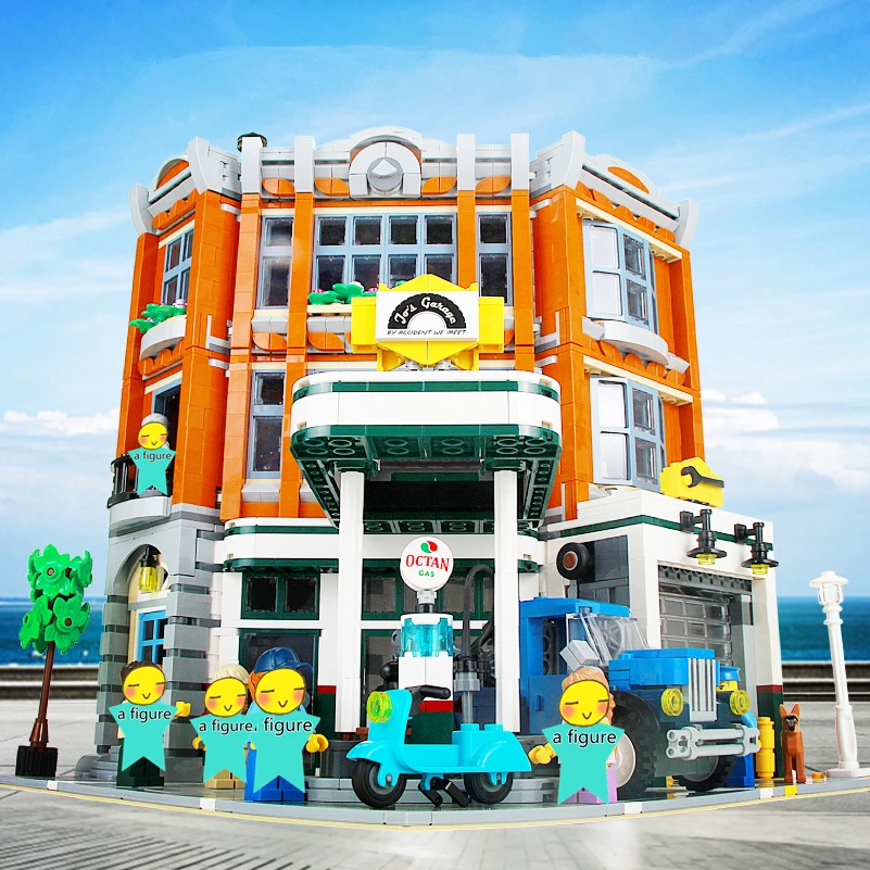 Creator-City-Corner-Garage-Street-Classic-Expert-Model-Building-Blocks-Sets-Bricks-Kids-Kits-Toys-Children (1)