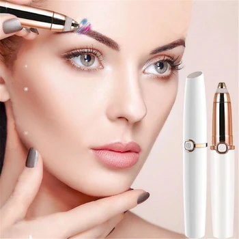 

1pc Electric Eyebrow Trimmer Mini Eye Brow Shaper Shaver Razor Painless Eye Brow Epilator Portable Facial Hair Remover for Women