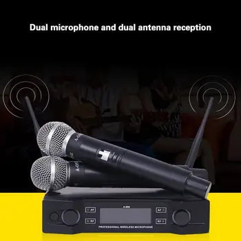 

Home KTV Computer Microphone Singing Microphone 2 Channel UHF Wireless Professional Karaoke With Dual Microphone