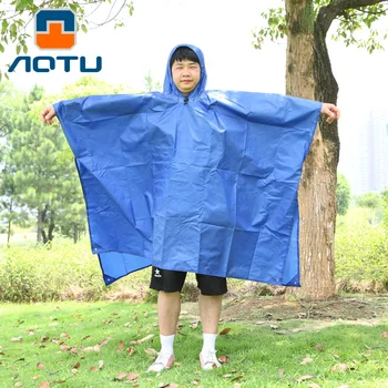 

Three in one cycling raincoat outdoor backpack raincoat multifunctional picnic mat mountaineering mat at6927
