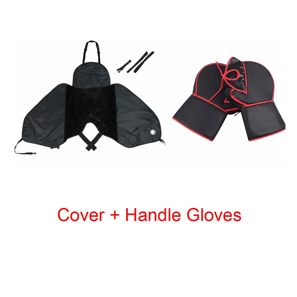 Чехлы для ног для скутеров, наколенники, защита, водоотталкивающий мотоцикл, зимнее одеяло, руль, перчатки для Vespa GTS GTV LX - Цвет: Cover and Gloves