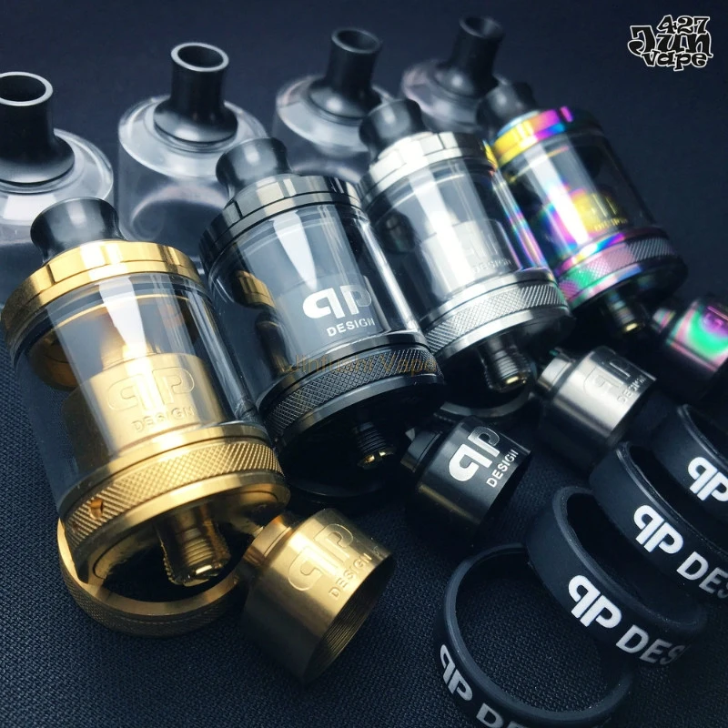 

Vape Tank QP Design GATA RTA 24mm 4ml and 2ml Top Filling Single Coil MTL DL RTA Double Ring Drip VS Zeus X QP Fatality M25 RTA