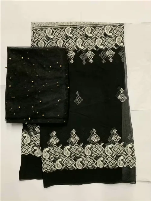 Нигерийские кружевные ткани натуральная шелковая ткань renda francesa bordada luxo атласное платье кружевной материал для африканских женщин 7 ярдов/лот - Цвет: 03