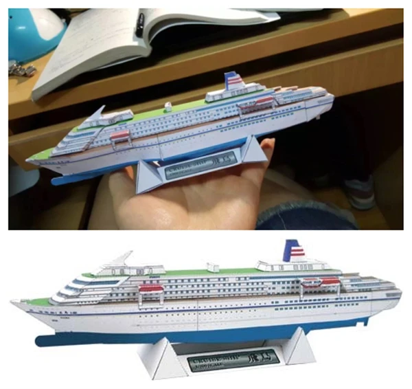 1:800スケール日本yusen kaishaラインアスカクルーズ船手芸紙
