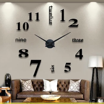 

Wall Acrylic 3d Modern Clocks Hanging Living Room Large Decorative Clock Mute Bedroom Relogio Parede Clock Stickers L