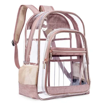 

Fashion Clear Transparent Backpack Women PVC See Through Large Capacity Waterproof Backpack School Book Bag Pack Mochilas /BL1