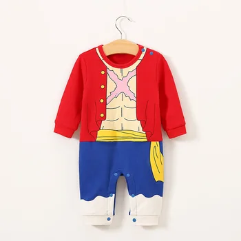 

Newborn baby cartoon jumpsuit spring autumn summer 0-1 year old anime series long sleeve baby climbing suit cotton baby clothes
