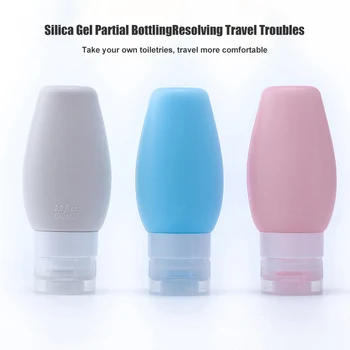 

Dropshipping Travel Bottles Leakproof Silicone Refillable Travel Containers for Shampoo SMJ