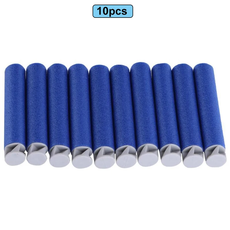10pcs blue 100 шт для пуль Nerf EVA Мягкая полая головка 7,2 см заправка пули дротики для Nerf аксессуары для игрушечного пистолета для Nerf бластеров - Цвет: 10pcs blue