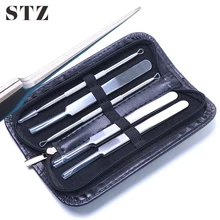 STZ 1 набор серебряных угрей прыщей пятен экстрактор для удаления из нержавеющей стали игла для удаления акне Лечение чистый уход инструменты MP04