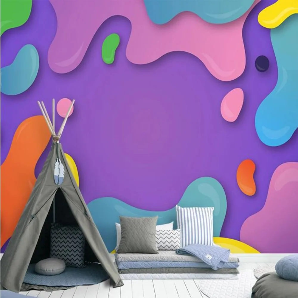 

milofi custom 3D cartoon abstract line hand drawn Large TV background wallpaper mural