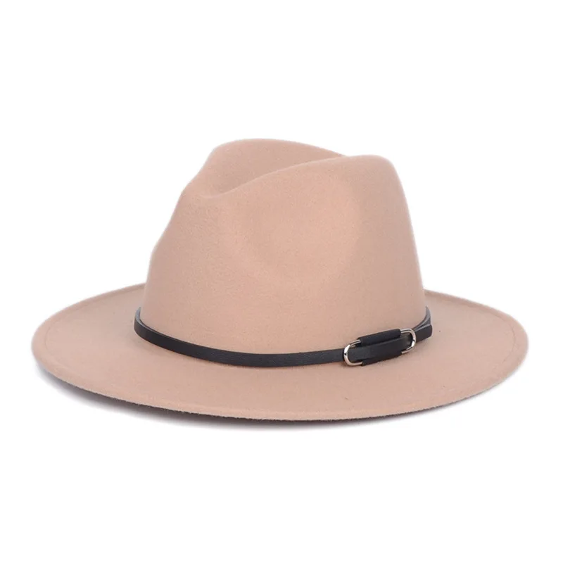 

Classic jazz hat small spring and autumn ladies cashmere top hat coffee with British male hat