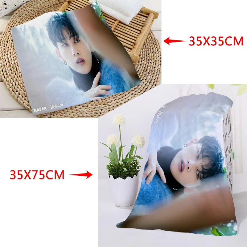 35x35 см, 35x75 см на заказ KPOP Super Junior Lee Hyuk Jae печатные квадратные полотенца из микрофибры абсорбирующие сушильные банные полотенца мочалка - Цвет: 2
