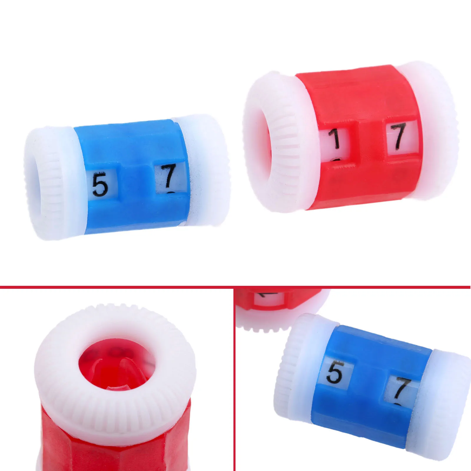 OOTDTY 2Pcs Plastic Pride Row Counter 2 Sizes Knit Knitting