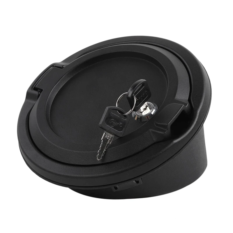 Gas Cap Cover Locking Fuel Tank Door for for Jeep Wrangler JL JLU ABS Aluminum Alloy Construction Black